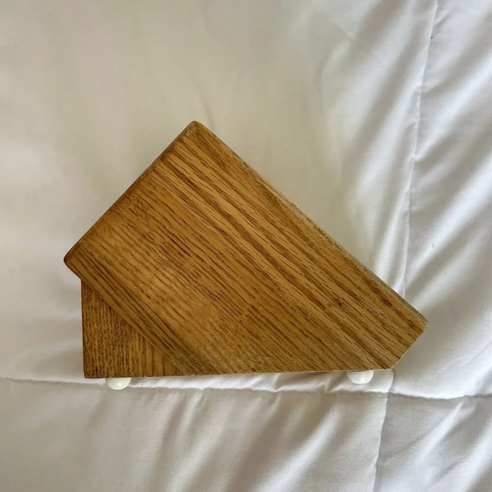 Cutco 6 Slot‎ Table Knife Oak Wood Block Made In USA
